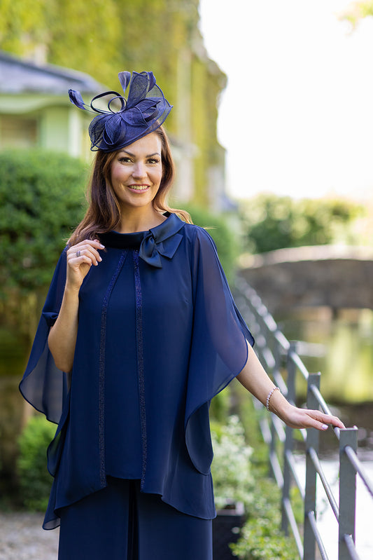 Lizabella NAVY trouser suit LB7259-20