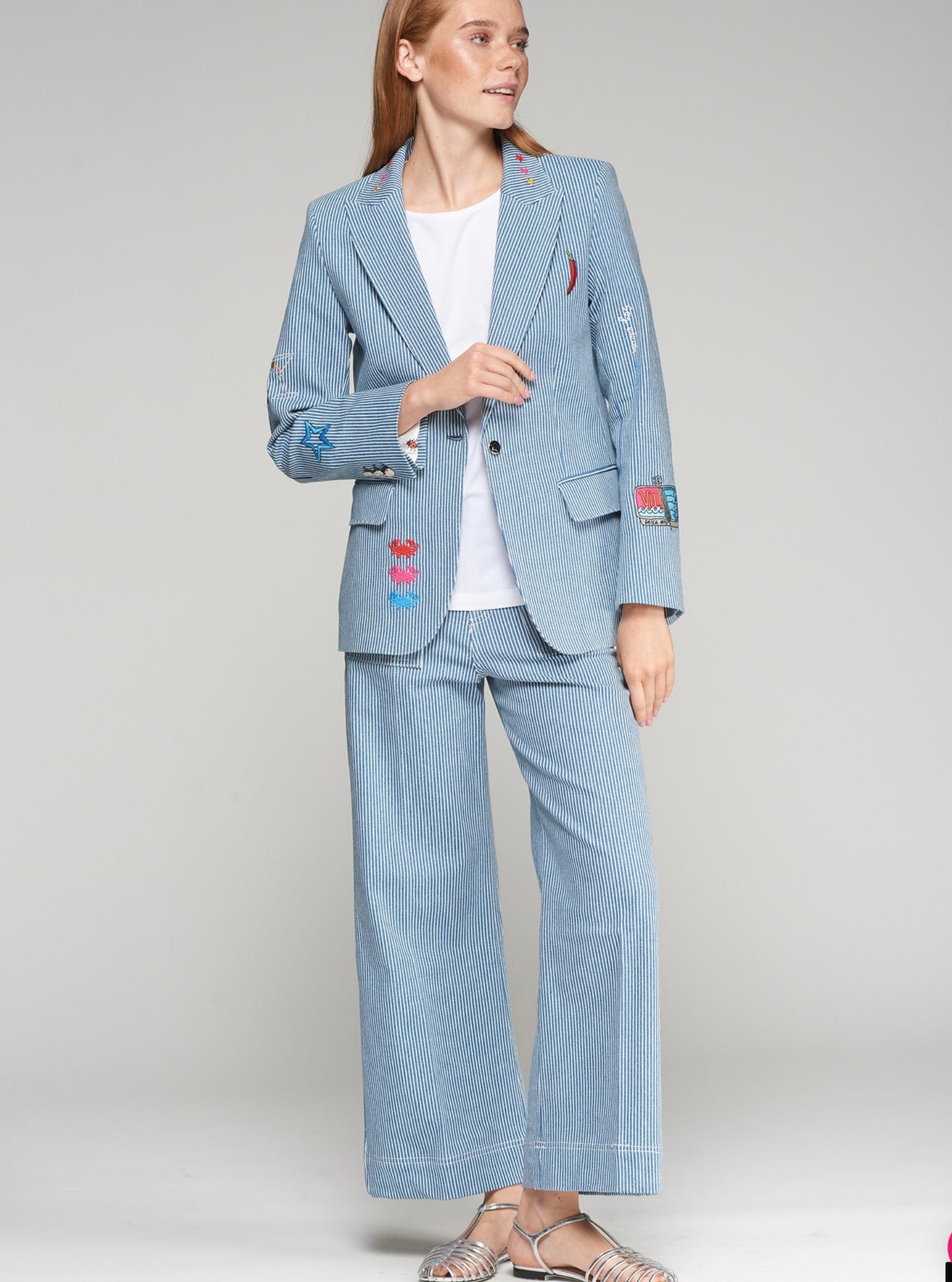 JACKET HEATHER EMB DENIM RAYA 32384