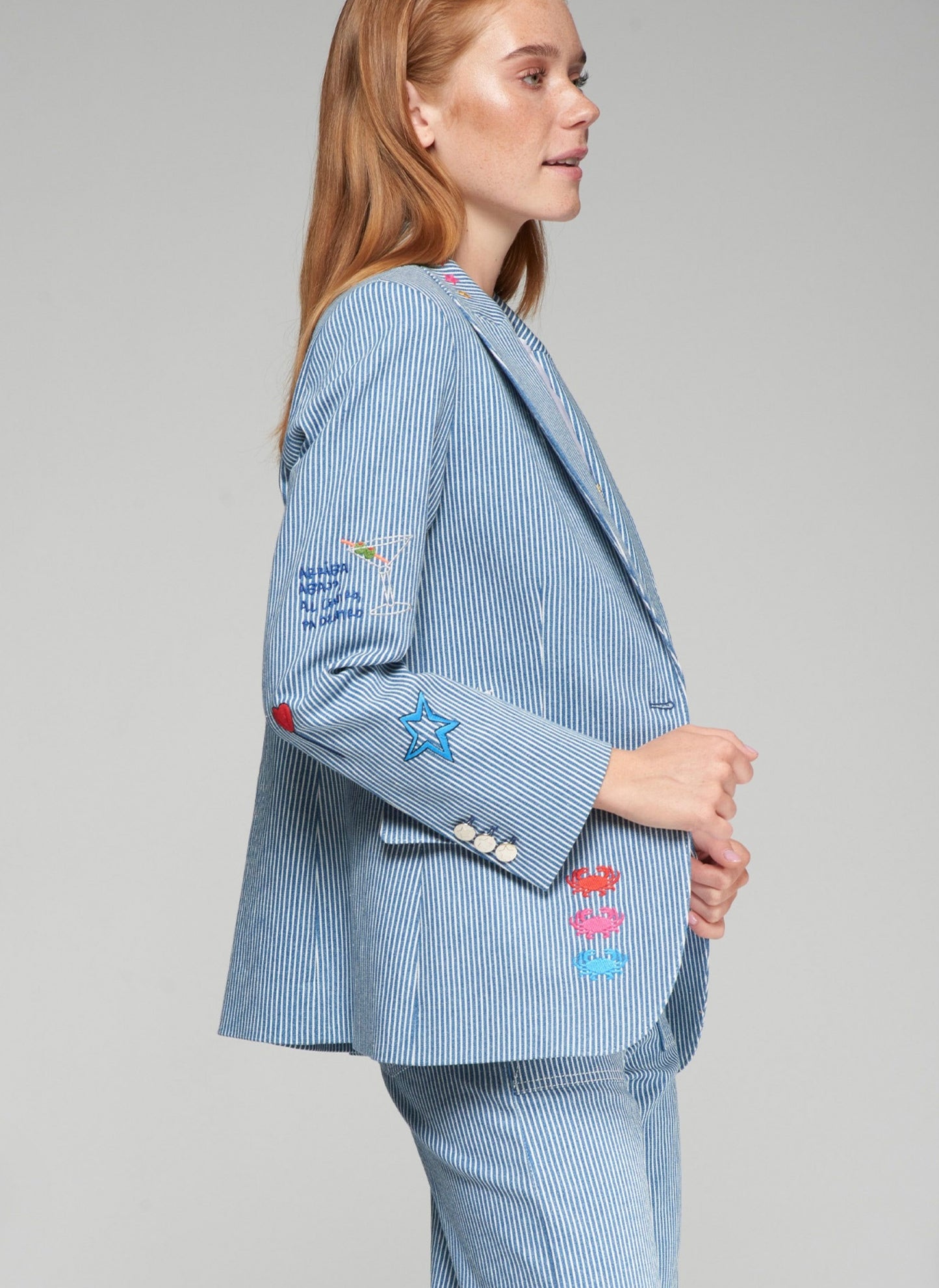 JACKET HEATHER EMB DENIM RAYA 32384