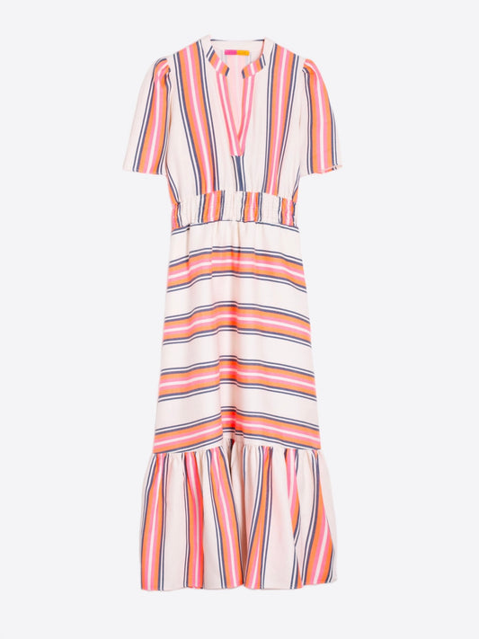 DRESS LEILA RAYA FLUOR MARINO ROSA 32274