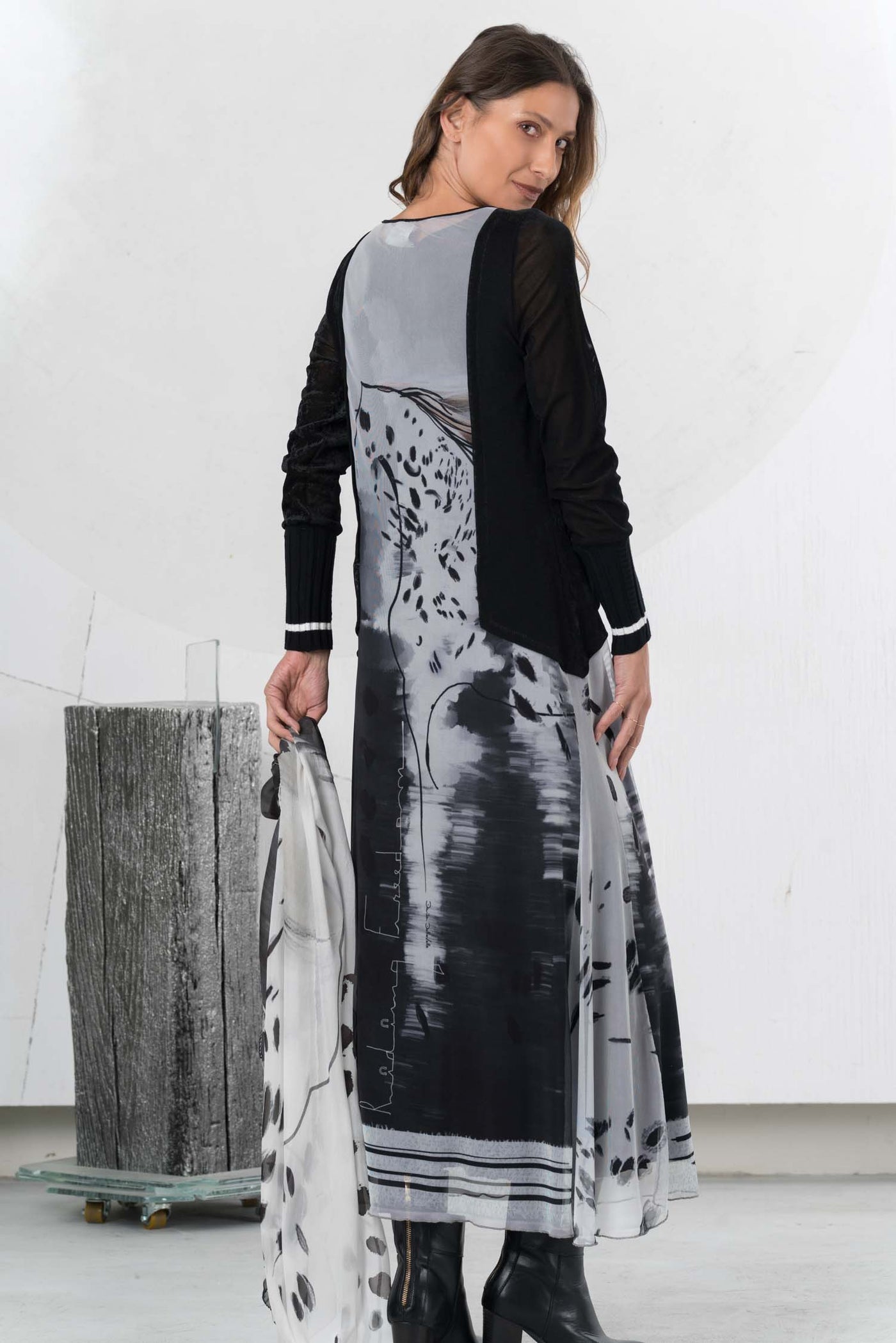 ELISA CAVALETTI long dress with print 99484