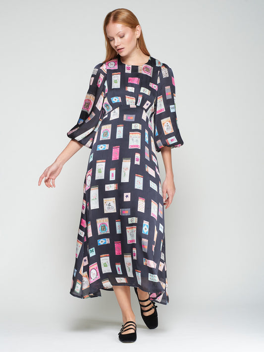 DRESS ERIN CERILLAS MARINO PRINT VILAGALLO