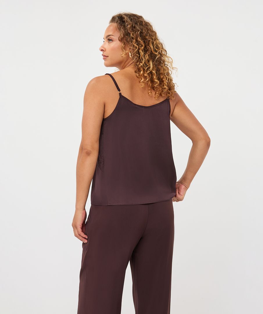 EsQualo Camisole lace satin