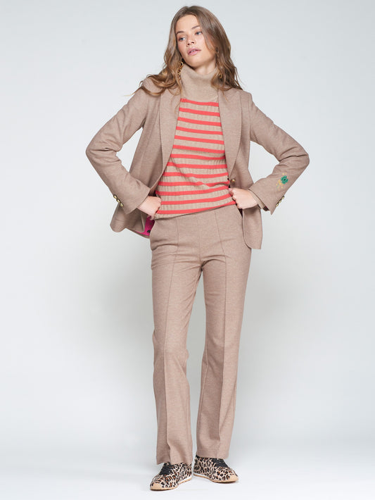 TROUSER CARLA PUNTO DIAGONAL BEIGE VILAGALLO
