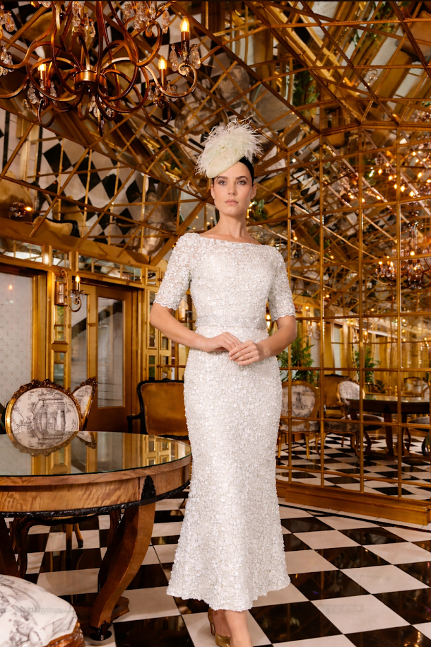 Gill Harvey Beatrice Dress Pearl