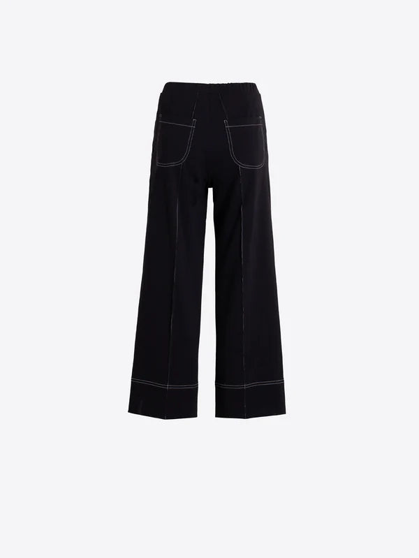 VILAGALL WIDE-LEG BLACK TROUSERS