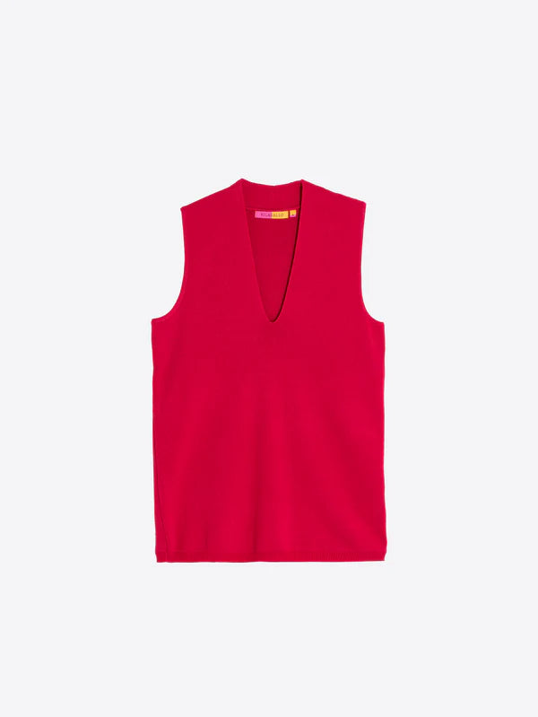 VILAGALLO RED PUNCH TOP V-NECK