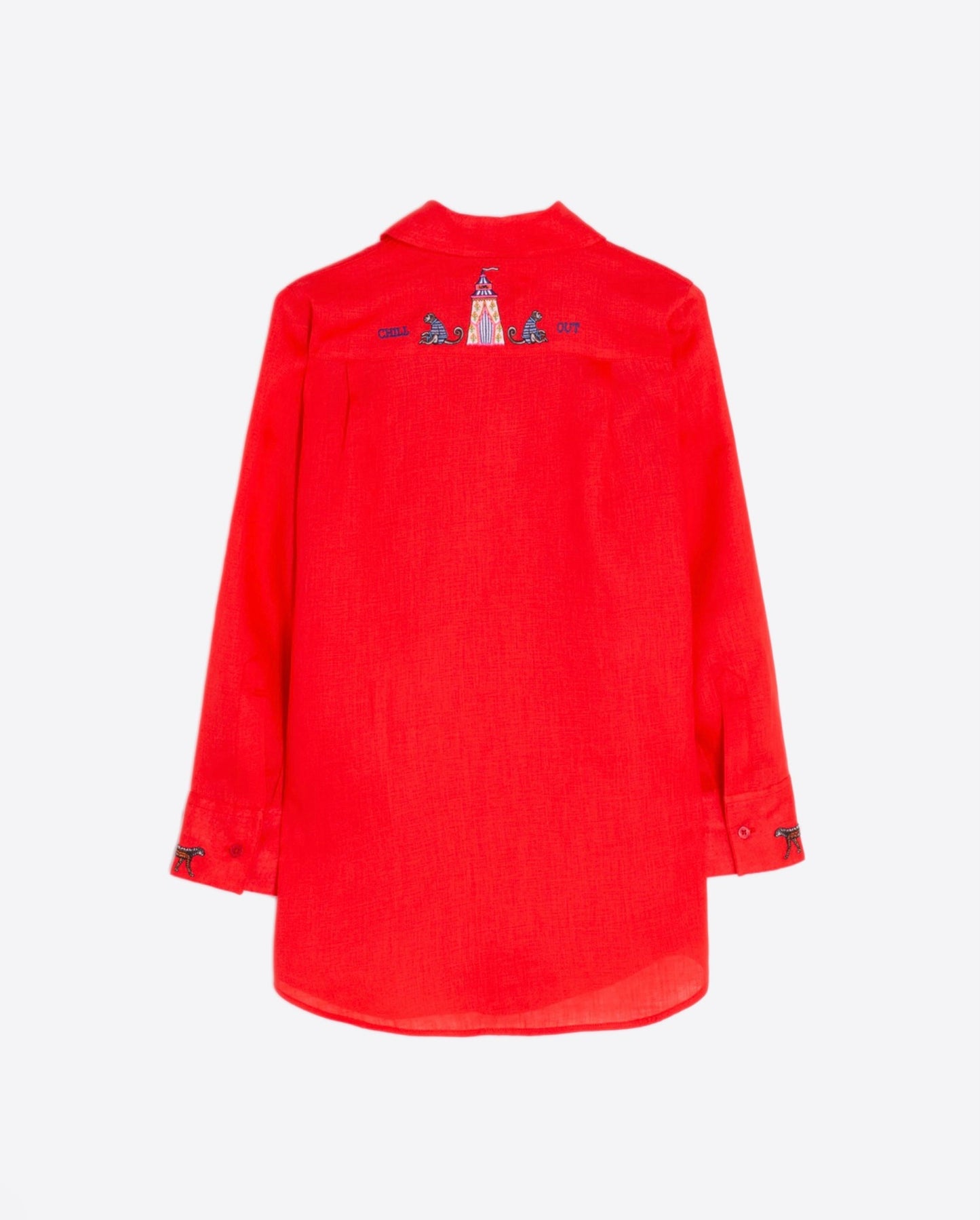 SHIRT BLANCA EMB LINO CORAL 32552