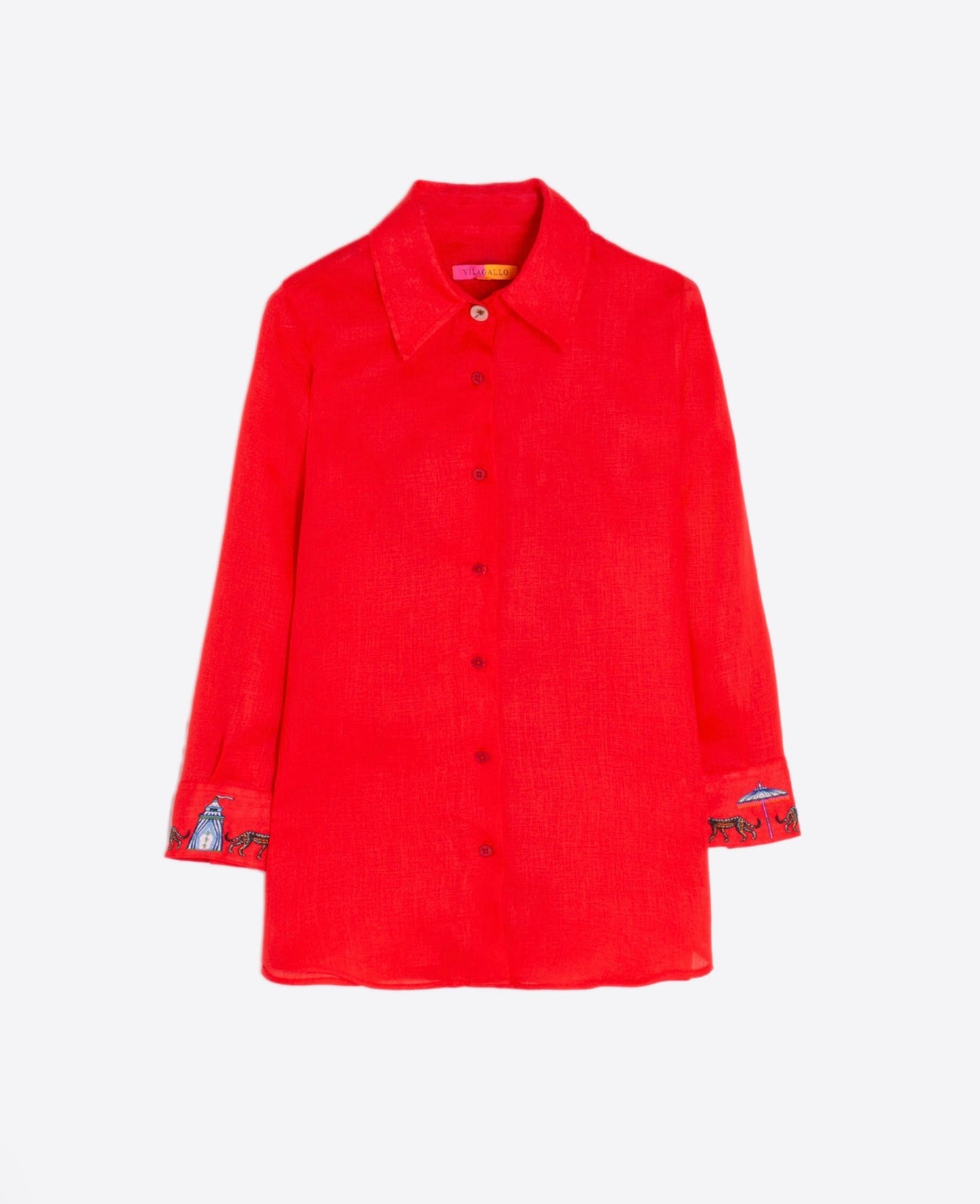 SHIRT BLANCA EMB LINO CORAL 32552