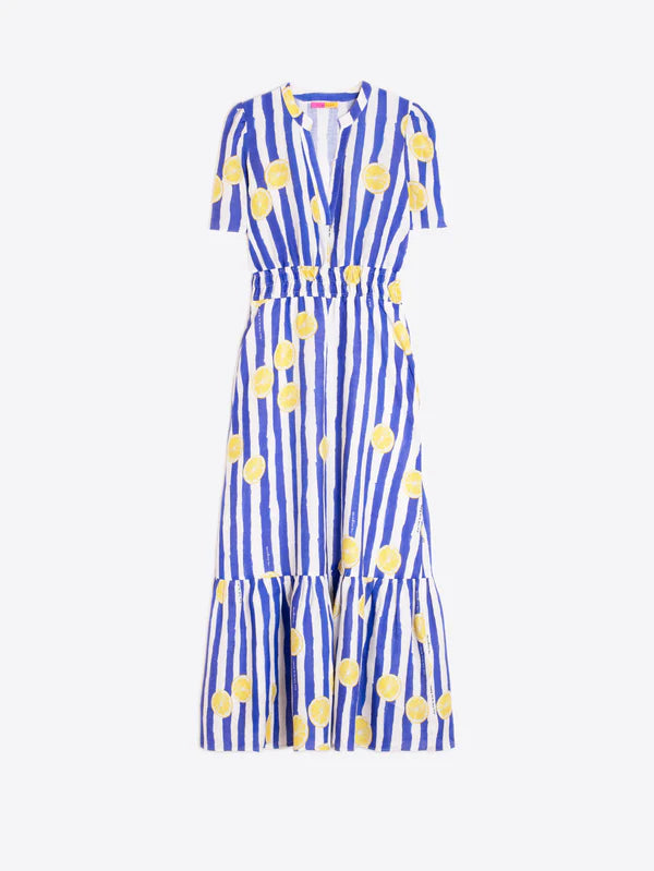 Vilagallo Striped Lemon Dress