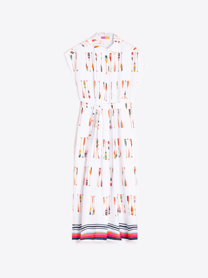 VILAGALLO OAR PRINTED PATTERN DRESS