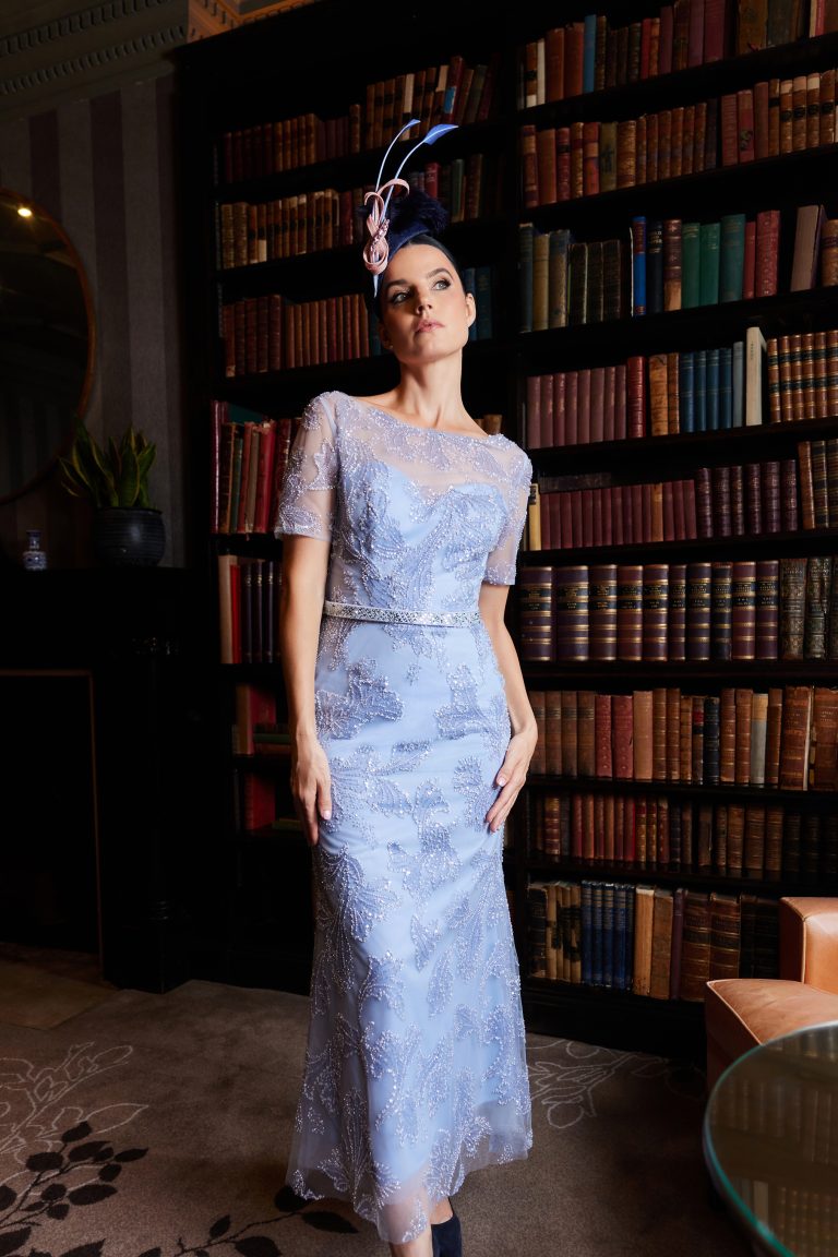 Gill Harvey Blossom Dress Blue