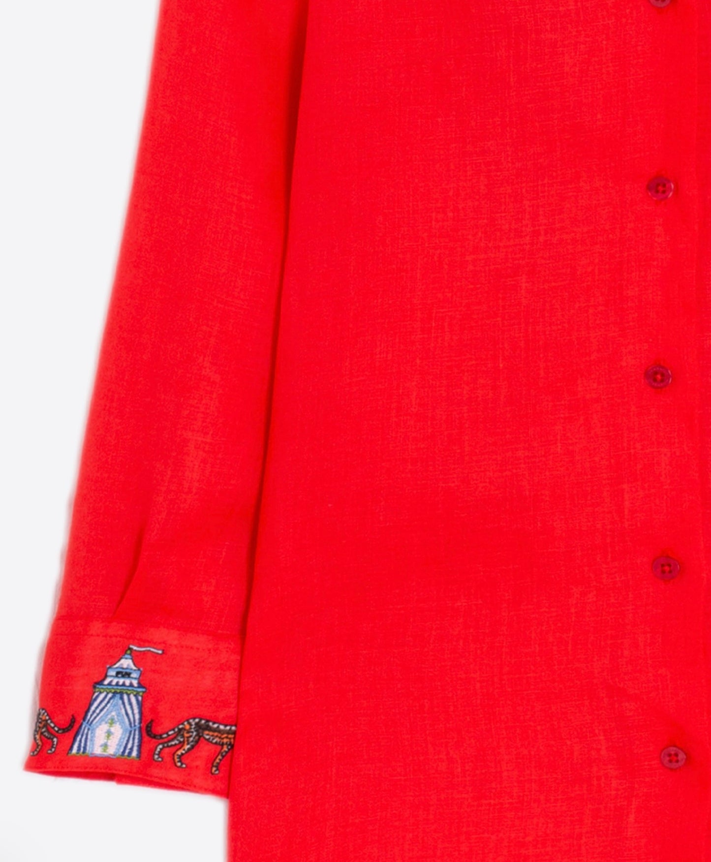 SHIRT BLANCA EMB LINO CORAL 32552