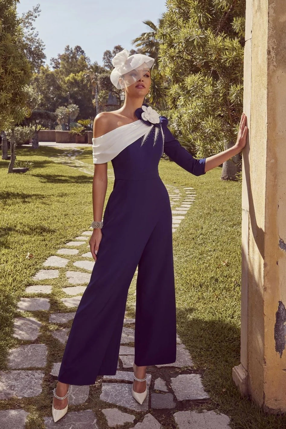 Veni Infantino NAVY & IVORY jumpsuit 992416