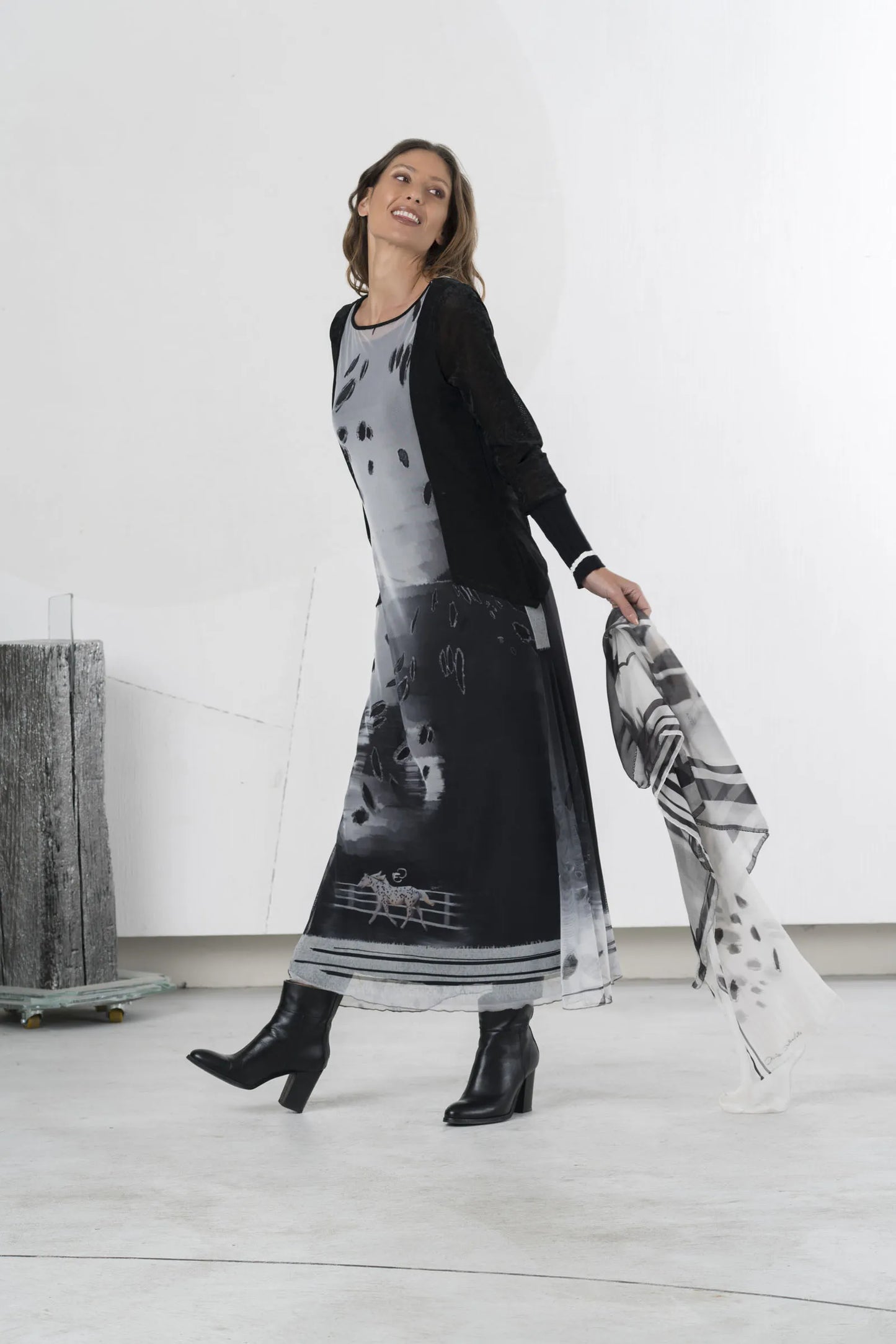 ELISA CAVALETTI long dress with print 99484