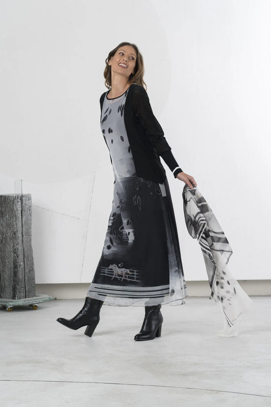 ELISA CAVALETTI long dress with print 99484