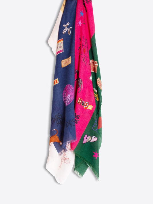 FOULARD GRAFFITI COLOR BLOCK