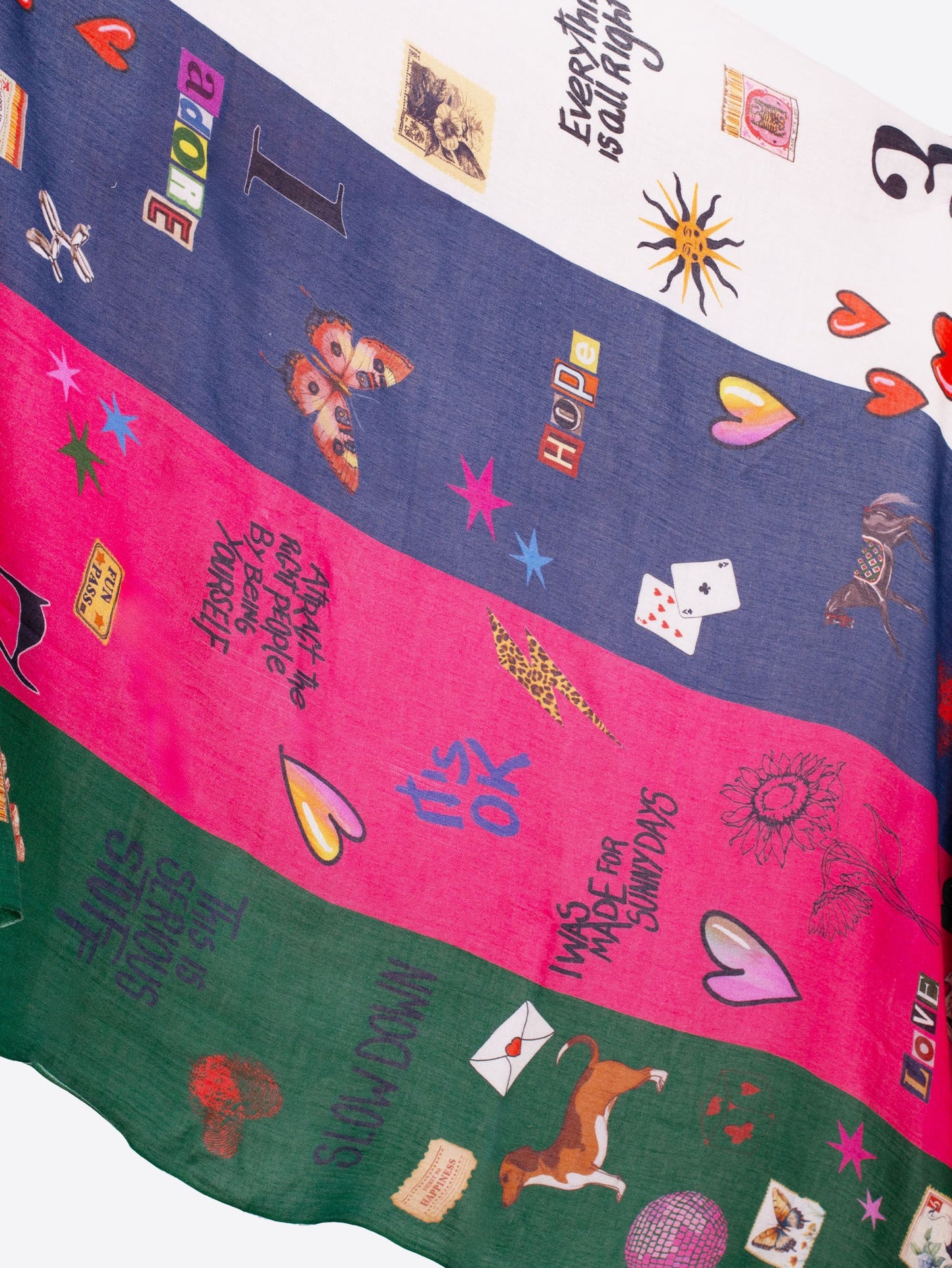 FOULARD GRAFFITI COLOR BLOCK
