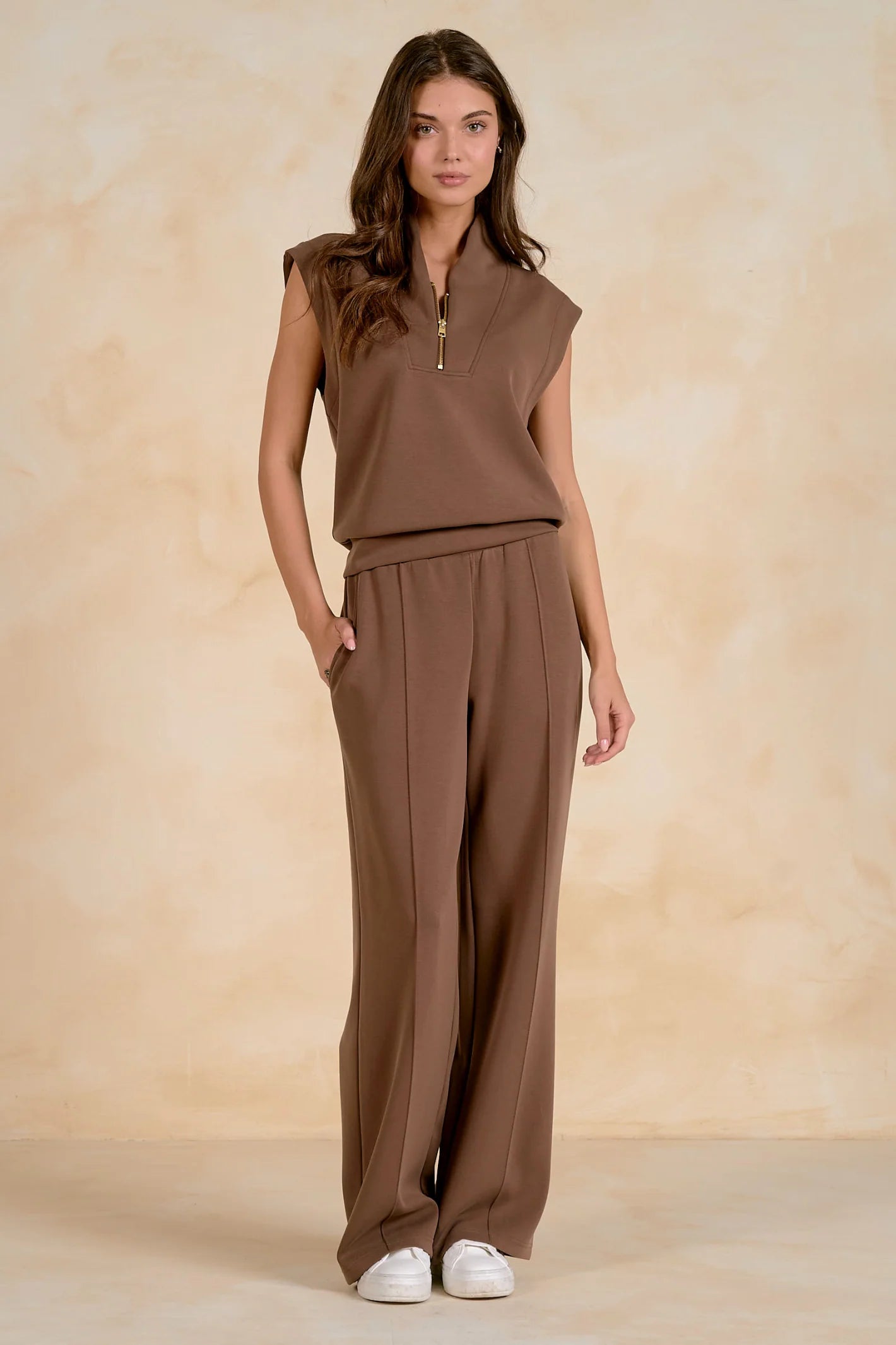 Elan SC2771 Elastic Waist trousers Light Brown