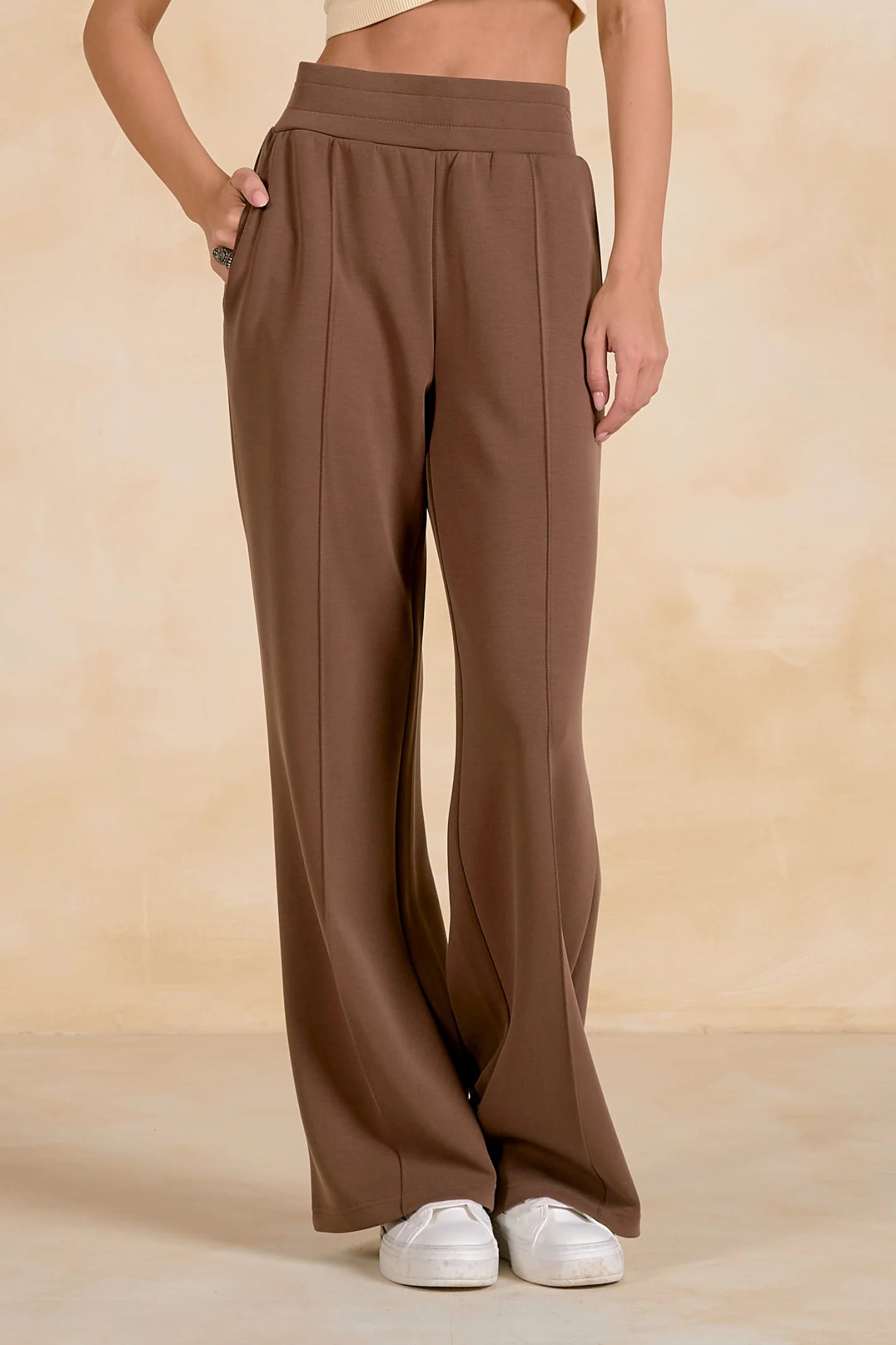 Elan SC2771 Elastic Waist trousers Light Brown