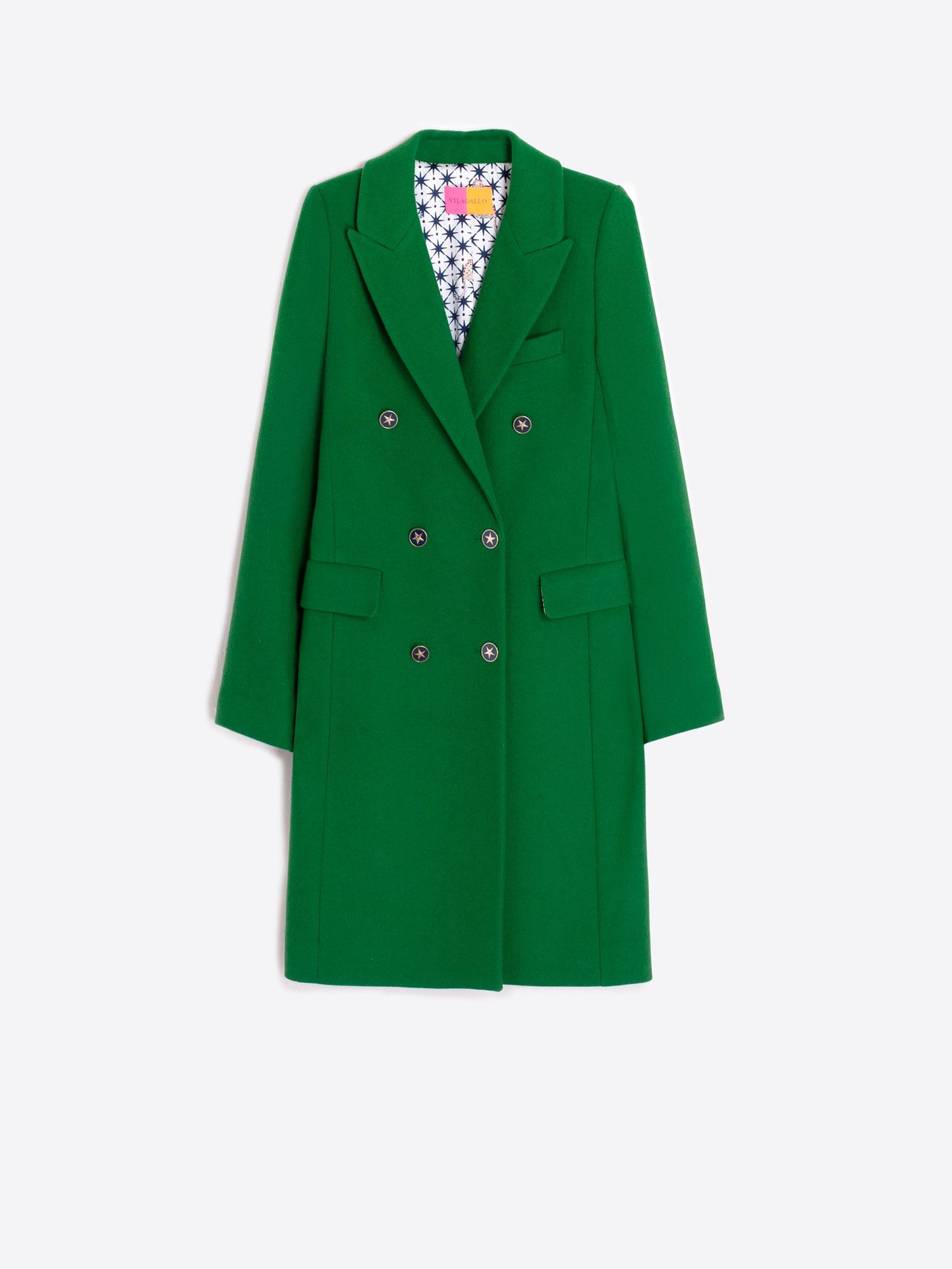 GREEN DOUBLE-BREASTED COAT VILAGALLO