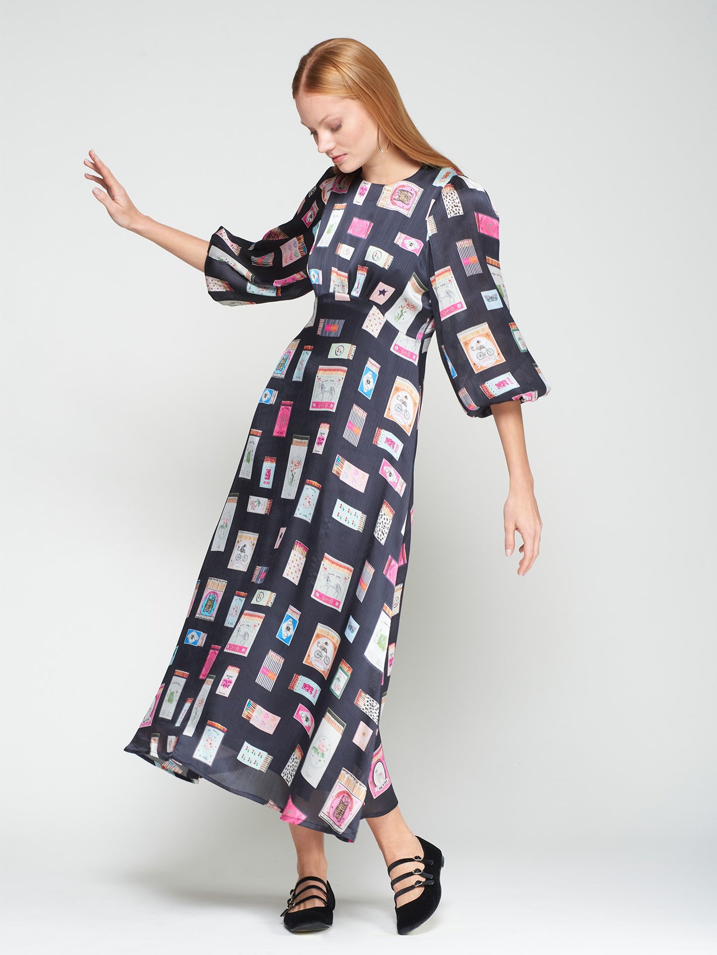 DRESS ERIN CERILLAS MARINO PRINT VILAGALLO