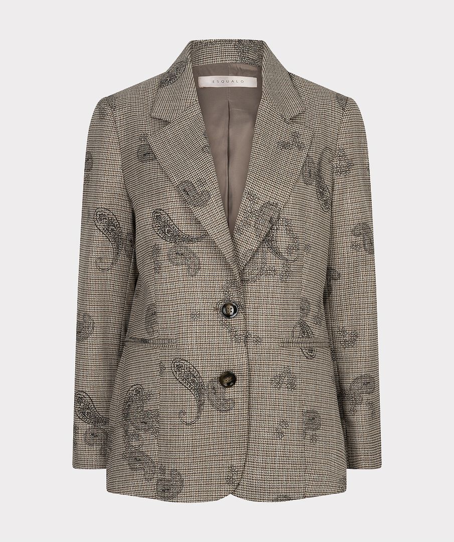 EsQualo Blazer paisley check