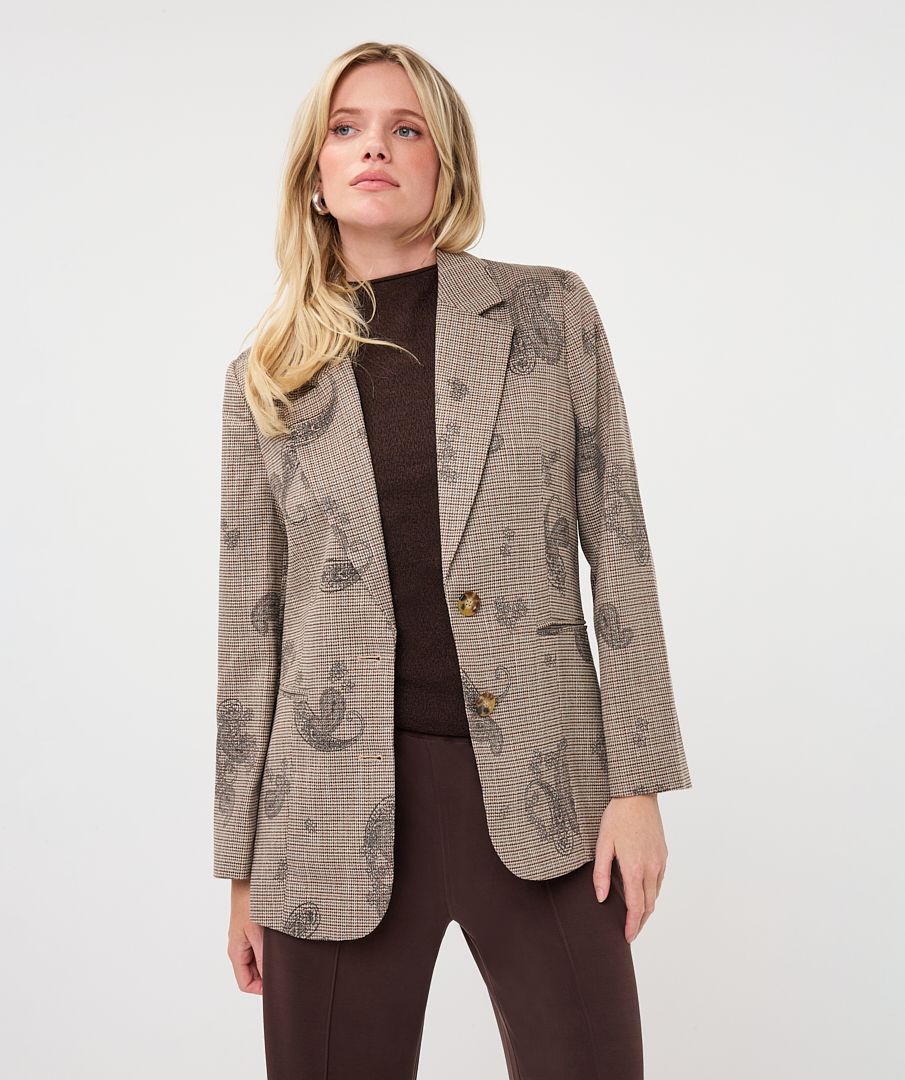 EsQualo Blazer paisley check