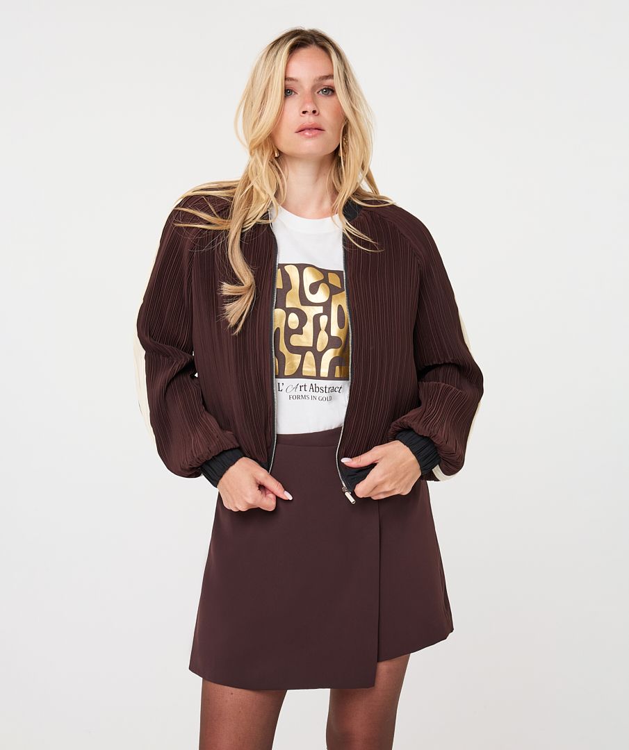 EsQualo Jacket bomber plisse