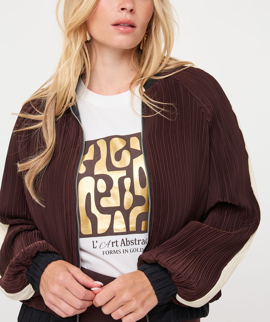 EsQualo Jacket bomber plisse