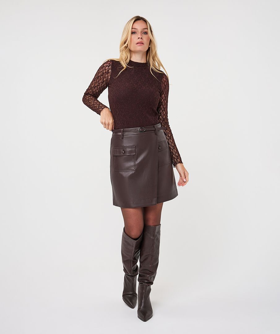 EsQualo Top l/slve lace