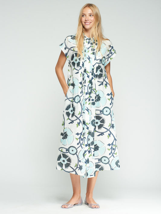 VILAGALLO 33357 - FLORAL PRINT SHIRT DRESS