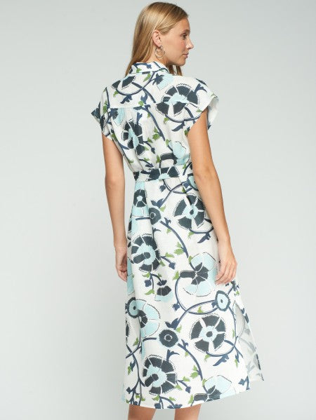 VILAGALLO 33357 - FLORAL PRINT SHIRT DRESS