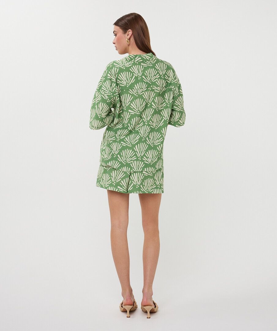 EsQualo Tropical Print Blouse