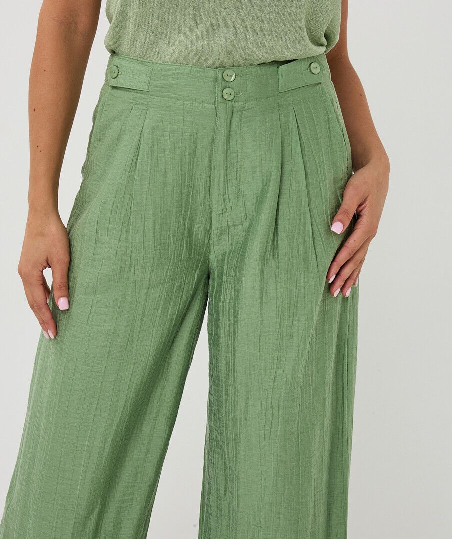EsQualo Wide Crinkle Trousers