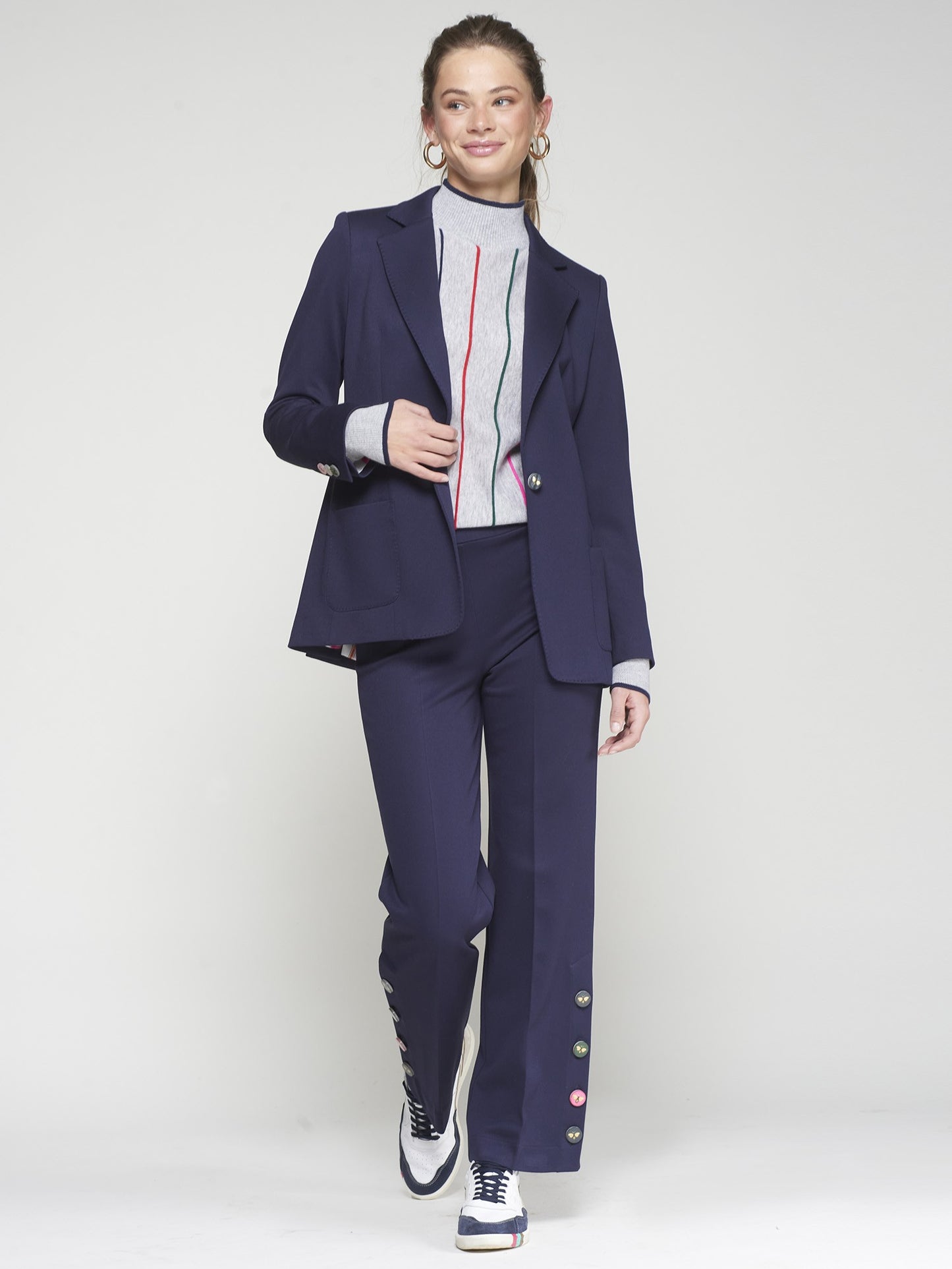 NAVY BLAZER FUN LETTER BUTTONS VILAGALLO