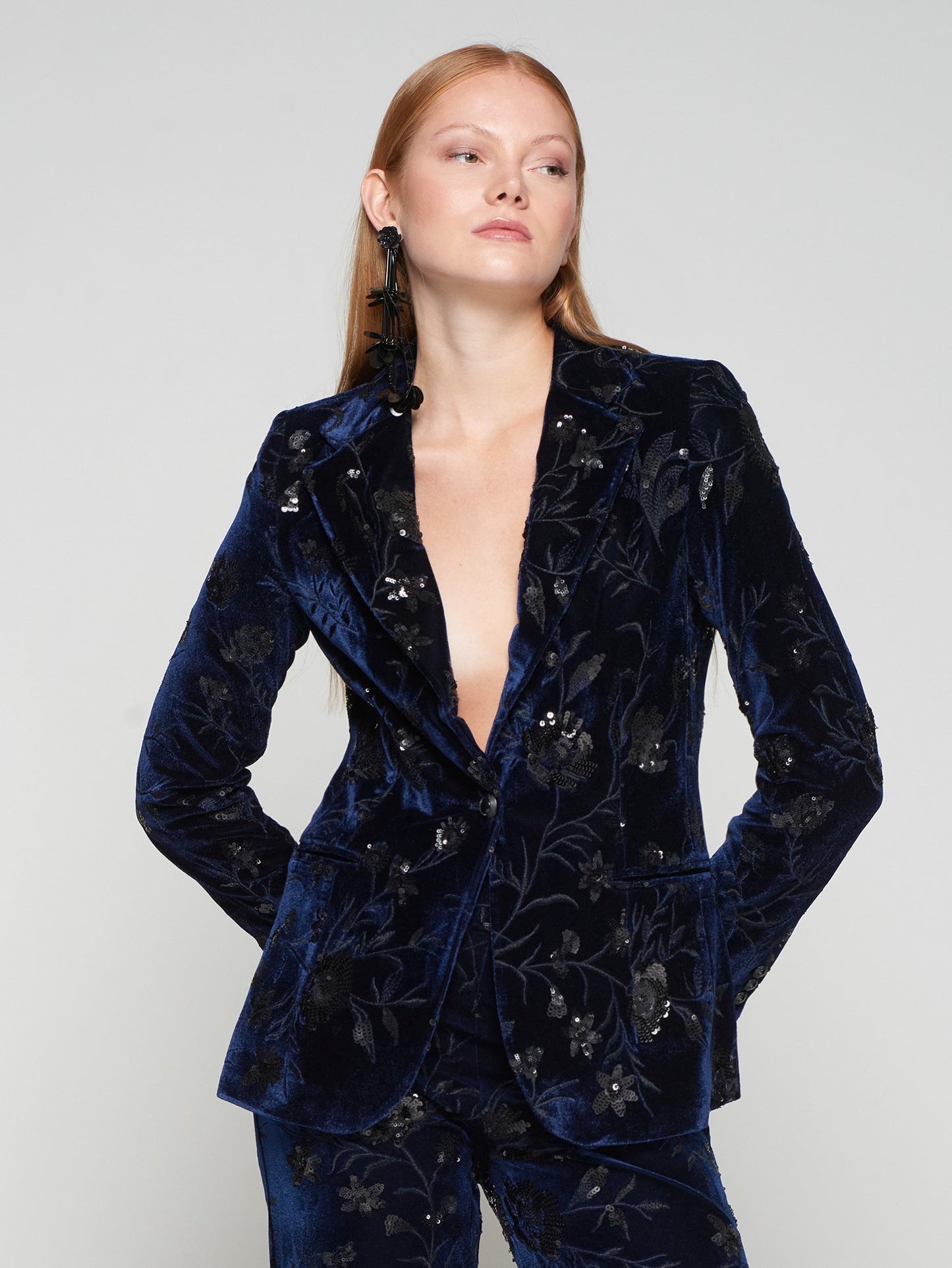 JACKET HELEN TERCIOPELO FLOR LENTEJUELAS
