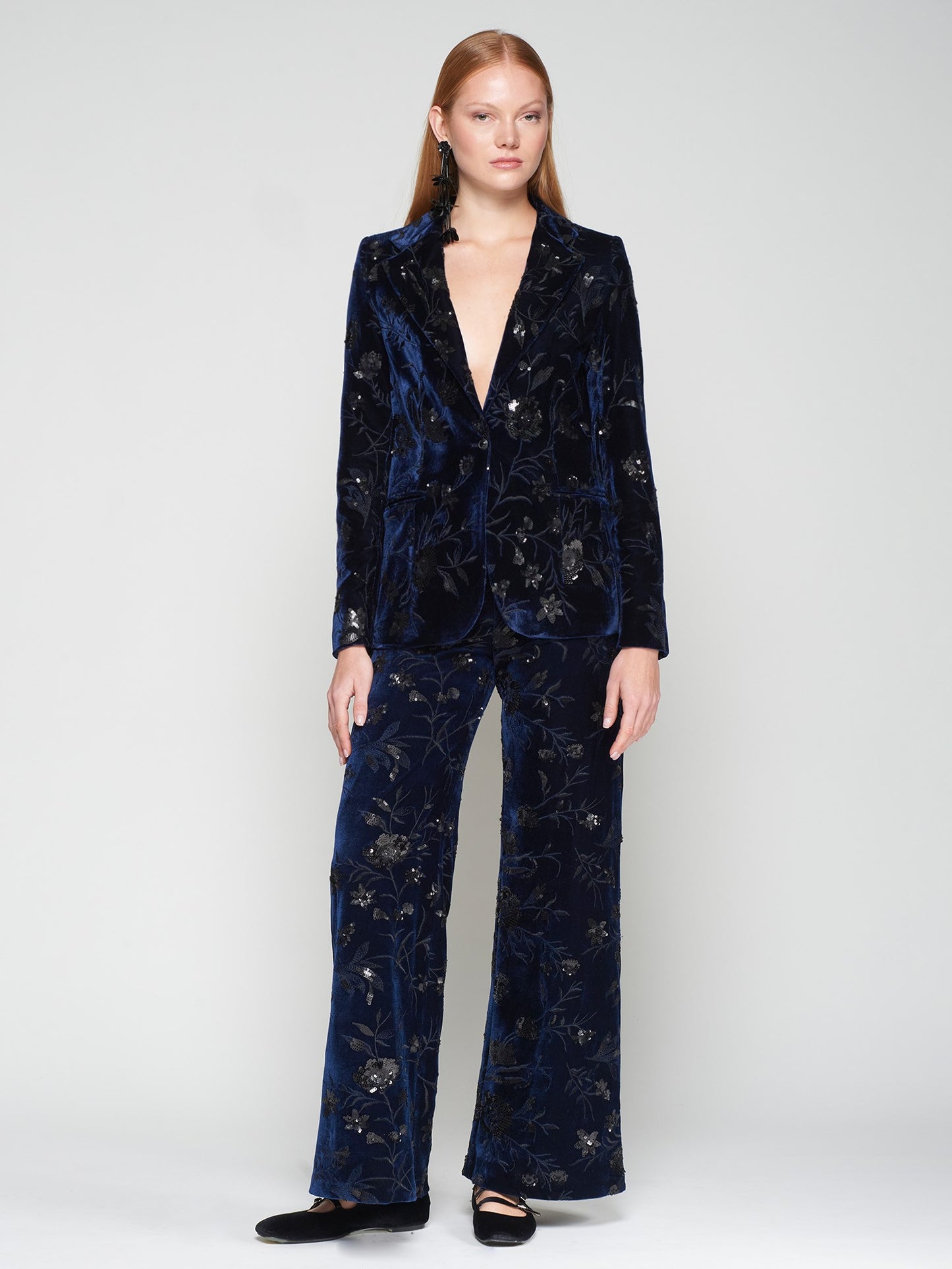 TROUSERS HELEN TERCIOPELO FLOR LENTEJUELAS