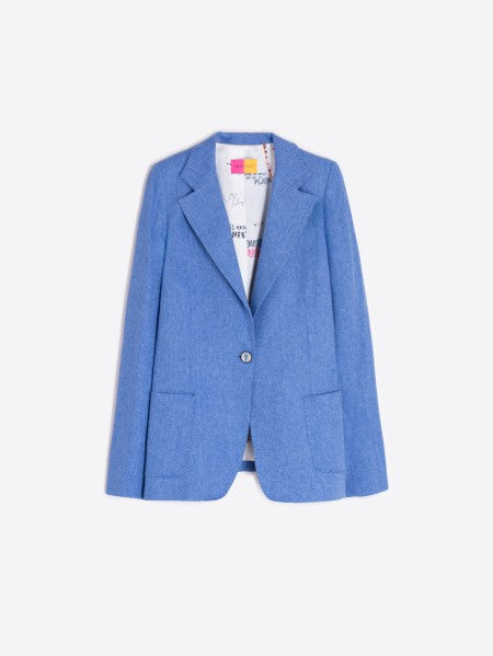 VILAGALLO 33293 - LIGHT BLUE JACKET WITH FRONT POCKETS