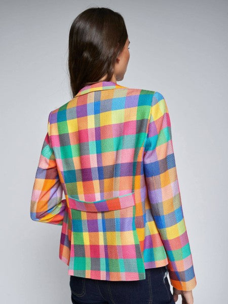 VILAGALLO 33556 - MULTICOLOURED CHECKED BLAZER