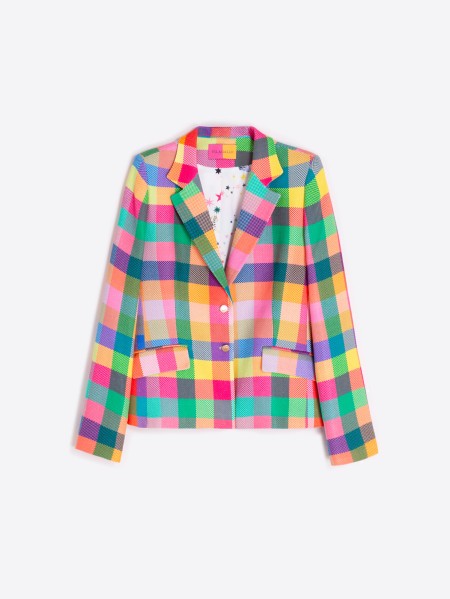 VILAGALLO 33556 - MULTICOLOURED CHECKED BLAZER