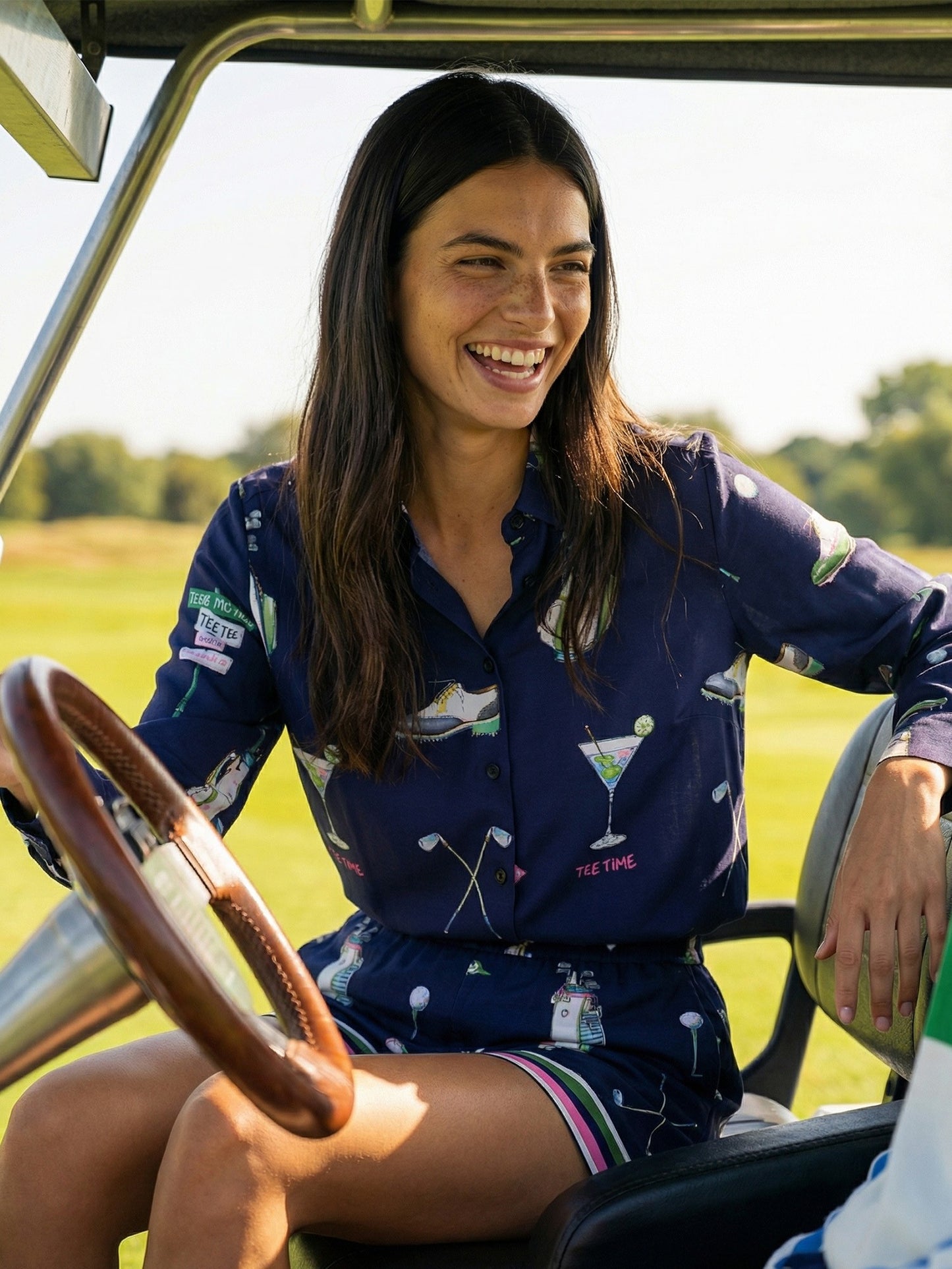 VILAGALLO 33393 - NAVY GOLF PRINT SHIRT