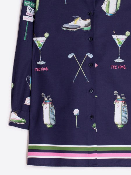 VILAGALLO 33393 - NAVY GOLF PRINT SHIRT