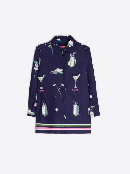 VILAGALLO 33393 - NAVY GOLF PRINT SHIRT