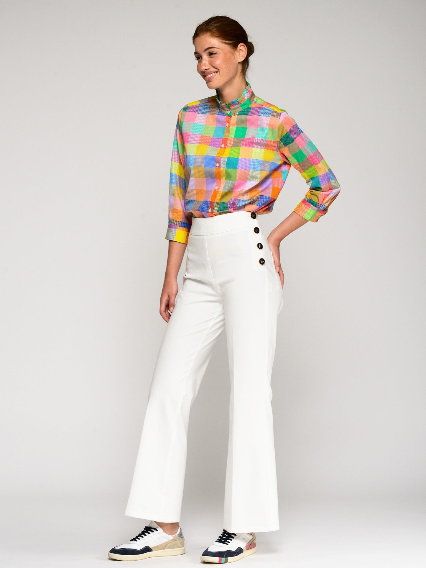 VILAGALLO 33425 - WHITE SAILOR TROUSERS
