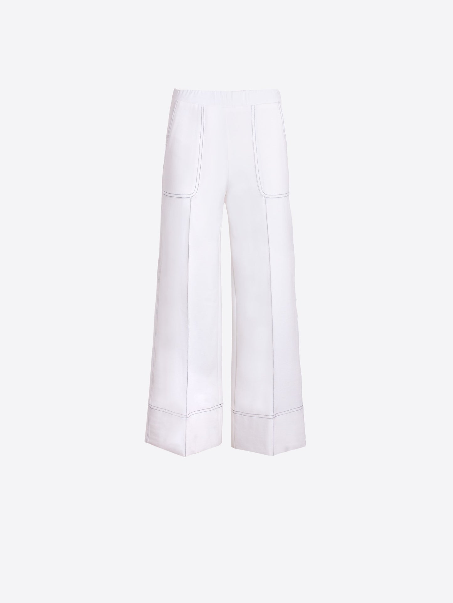 VILAGALLO 33276 - WIDE-LEG WHITE TROUSERS